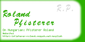 roland pfisterer business card